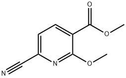 3-Pyridinecarboxylic acid, 6-cyano-2-methoxy-, methyl ester Struktur