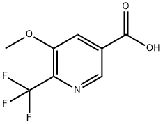 5-Methoxy-6-(trifluoromethyl)nicotinic acid Struktur