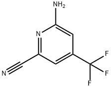 6-amino-4-(trifluoromethyl)picolinonitrile Struktur