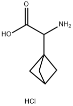 2-amino-2-{bicyclo[1.1.1]pentan-1-yl}acetic acid hydrochloride Struktur