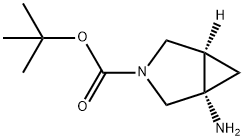 tert-butyl (1S,5R)-1-amino-3-azabicyclo[3.1.0]hexane-3-carboxylate Struktur