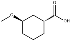 (1R,3R)-3-methoxycyclohexane-1-carboxylic acid Struktur