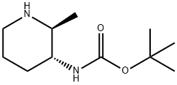 tert-butyl ((2S,3R)-2-methylpiperidin-3-yl)carbamate Struktur