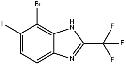 4-Bromo-5-fluoro-2-(trifluoromethyl)-1H-benzimidazole Struktur