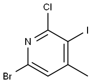 6-Bromo-2-chloro-3-iodo-4-methylpyridine Struktur