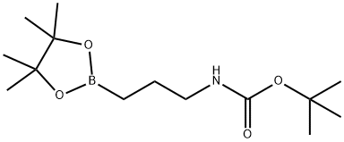 tert-Butyl N-[3-(tetramethyl-1,3,2-dioxaborolan-2-yl)propyl]carbamate Struktur