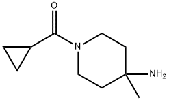 (4-Amino-4-methylpiperidin-1-yl)-cyclopropyl-methanone Struktur