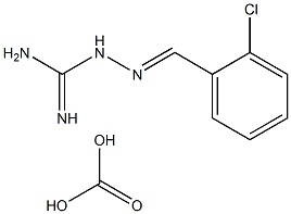 (2E)-2-[(2-Chlorophenyl)methylene]-hydrazinecarboximidamide carbonic acid salt Struktur