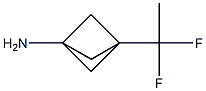 3-(1,1-difluoroethyl)bicyclo[1.1.1]pentan-1-amine Struktur