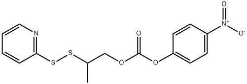 4-Nitrophenyl 2-(pyridin-2-yldisulfanyl)propyl carbonate Struktur