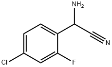 2-amino-2-(4-chloro-2-fluorophenyl)acetonitrile Struktur