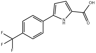 5-(4-(trifluoromethyl)phenyl)-1H-pyrrole-2-carboxylic acid Struktur