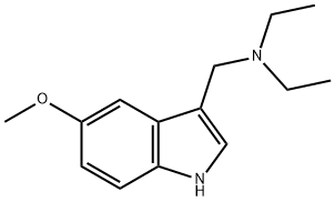 diethyl-(5-methoxy-1H-indol-3-ylmethyl)-amine Struktur