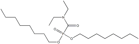 dioctyl (diethylcarbamoyl)phosphonate Struktur