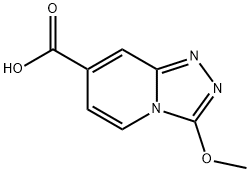 3-methoxy-[1,2,4]triazolo[4,3-a]pyridine-7-carboxylic acid Struktur