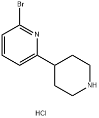 2-bromo-6-(piperidin-4-yl)pyridine hydrochloride Struktur