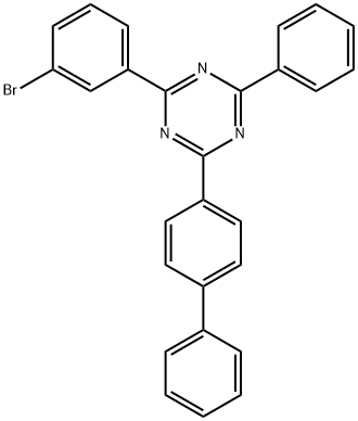 1,3,5-Triazine, 2-[1,1'-biphenyl]-4-yl-4-(3-bromophenyl)-6-phenyl- Struktur