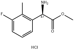 METHYL(2R)-2-AMINO-2-(3-FLUORO-2-METHYLPHENYL)ACETATE HYDROCHLORIDE Struktur