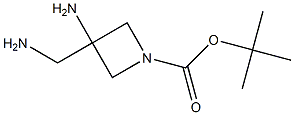 tert-butyl 3-amino-3-(aminomethyl)azetidine-1-carboxylate Struktur