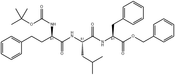 (6R,9S,12S)-Benzyl 12-benzyl-9-isobutyl-2,2-dimethyl-4,7,10-trioxo-6-phenethyl-3-oxa-5,8,11-triazatridecan-13-oate Struktur