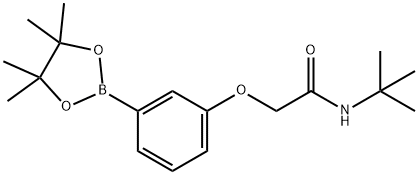 Acetamide, N-(1,1-dimethylethyl)-2-[3-(4,4,5,5-tetramethyl-1,3,2-dioxaborolan-2-yl)phenoxy]- Struktur