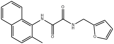 N1-(2-味喃甲基)-N2-(2-甲基-1-萘基)草酰胺 結(jié)構(gòu)式