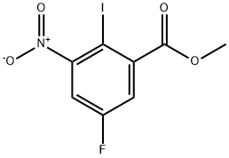 5-Fluoro-2-iodo-3-nitro-benzoic acid methyl ester Struktur