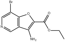 Ethyl 3-amino-7-bromofuro[3,2-c]pyridine-2-carboxylate Struktur