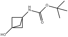 tert-butyl N-{3-hydroxybicyclo[1.1.1]pentan-1-yl}carbamate Struktur