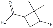 3-fluoro-2,2-dimethylcyclobutane-1-carboxylic acid Struktur