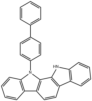 11-[1,1'-biphenyl]-4-yl-11,12-dihydroindolo[2,3-a]carbazole Struktur