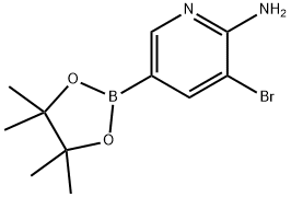 3-bromo-5-(4,4,5,5-tetramethyl-1,3,2-dioxaborolan-2-yl)pyridin-2-amine Struktur