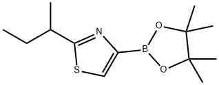 2-(sec-butyl)-4-(4,4,5,5-tetramethyl-1,3,2-dioxaborolan-2-yl)thiazole Struktur