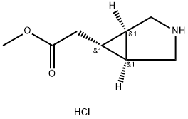 methyl 2-((1R,5S,6s)-3-azabicyclo[3.1.0]hexan-6-yl)acetate hydrochloride Struktur