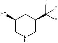 (3S,5R)-5-Trifluoromethyl-piperidin-3-ol Struktur