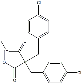 1,3-dimethyl 2,2-bis[(4-chlorophenyl)methyl]propanedioate Struktur