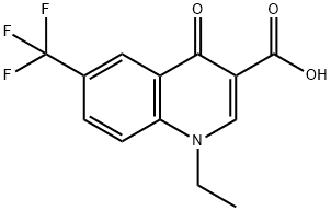 1-ethyl-4-oxo-6-(trifluoromethyl)-1,4-dihydroquinoline-3-carboxylic acid Struktur