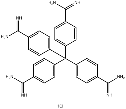 (methanetetrayltetrakis(benzene-4,1-diyl))tetrakis(aminomethaniminium) Struktur