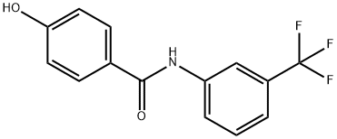 4-hydroxy-N-[3-(trifluoromethyl)phenyl]benzamide Struktur