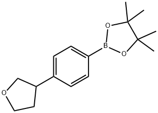 4,4,5,5-tetramethyl-2-(4-(tetrahydrofuran-3-yl)phenyl)-1,3,2-dioxaborolane Struktur