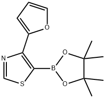 4-(2-Furyl)thiazole-5-boronic acid pinacol ester Struktur