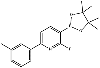 2-Fluoro-6-(3-tolyl)pyridine-3-boronic acid pinacol ester Struktur