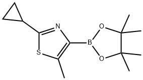 5-Methyl-2-(cyclopropyl)thiazole-4-boronic acid pinacol ester Struktur