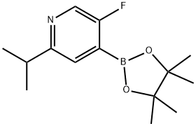 5-fluoro-2-isopropyl-4-(4,4,5,5-tetramethyl-1,3,2-dioxaborolan-2-yl)pyridine Struktur