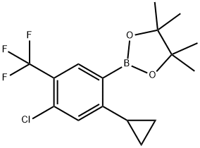 4-Chloro-5-trifluoromethyl-2-cyclopropylphenylboronic acid pinacol ester Struktur