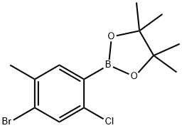 2-Chloro-4-bromo-5-methylphenylboronic acid pinacol ester Struktur