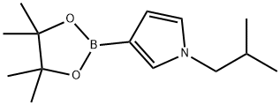 1-isobutyl-3-(4,4,5,5-tetramethyl-1,3,2-dioxaborolan-2-yl)-1H-pyrrole Struktur