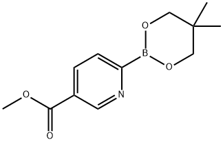 5-(Methoxycarbonyl)pyridine-2-boronic acid neopentylglycol ester Struktur