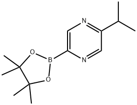 2-isopropyl-5-(4,4,5,5-tetramethyl-1,3,2-dioxaborolan-2-yl)pyrazine Struktur