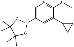 5-Cyclopropyl-6-methoxypyridine-3-boronic acid pinacol ester Struktur